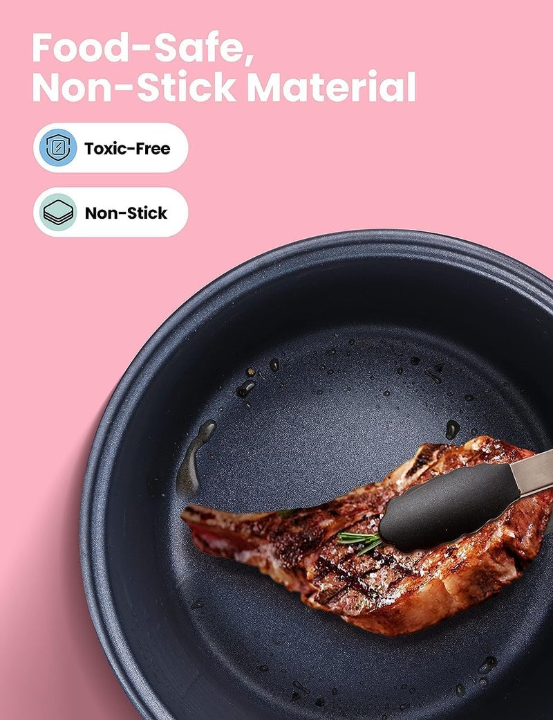 Comfee' طباخ أرز، طباخ بطيء، بخار، قدر طهي، قلاية متعددة الاستخدامات (12 برنامج طهي رقمي) طباخ متعدد (5.2Qt) سعة كبيرة. إعداد مسبق لمدة 24 ساعة & الحفاظ على الحرارة الفورية، أسود/فضي (MB-M25) - Image 5